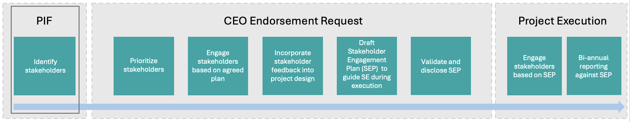 steps in the stakeholder engagement and SEP process